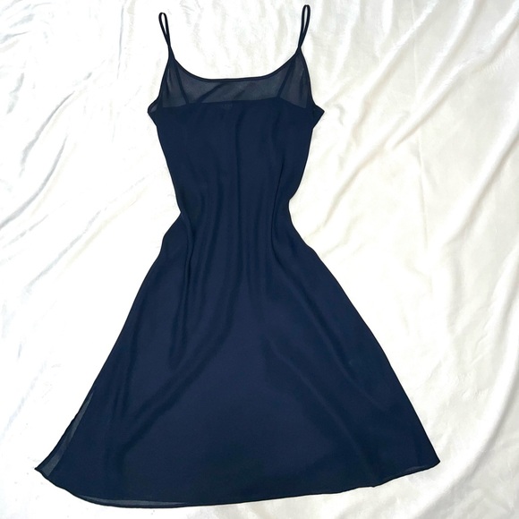 Vintage Lauren Ralph Lauren Navy Blue Slip Dress Size Small - Picture 9 of 9